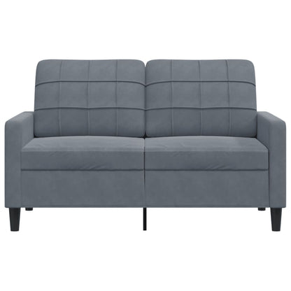 2-seater sofa 120 cm dark grey velvet