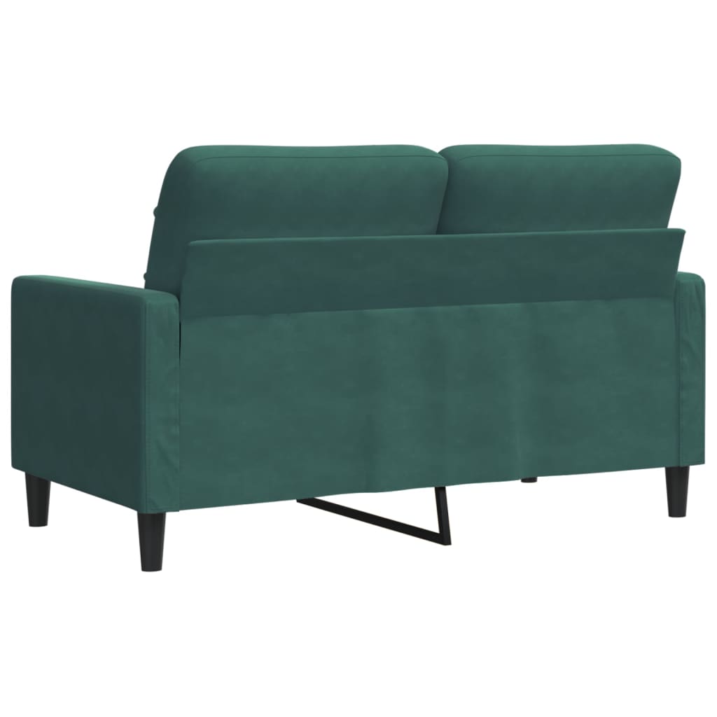 2-seater sofa 120 cm dark green velvet