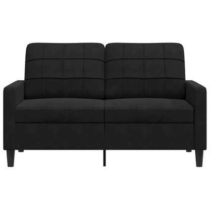 2-seater velvet sofa 120 cm black