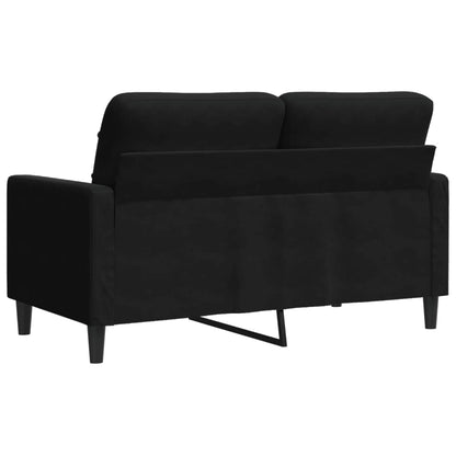 2-seater velvet sofa 120 cm black