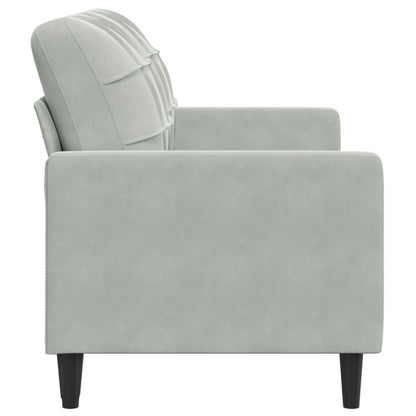2-seater sofa 140 cm light grey velvet