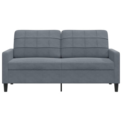 2-seater sofa 140 cm dark grey velvet