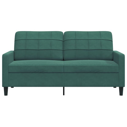 2-seater sofa 140 cm dark green velvet
