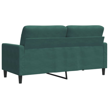 2-seater sofa 140 cm dark green velvet