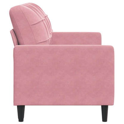 2-seater velvet sofa 140 cm pink
