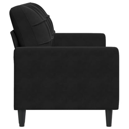 2-seater velvet sofa 140 cm black