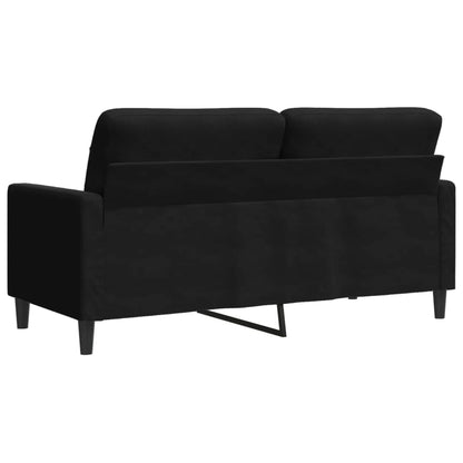 2-seater velvet sofa 140 cm black