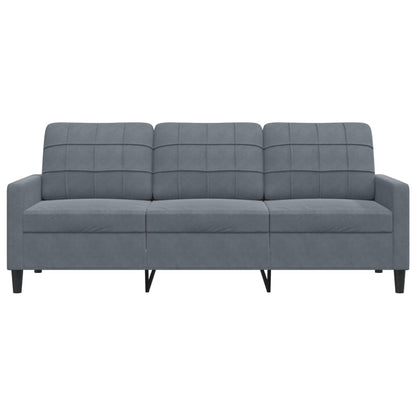 3-seater sofa 180 cm dark grey velvet