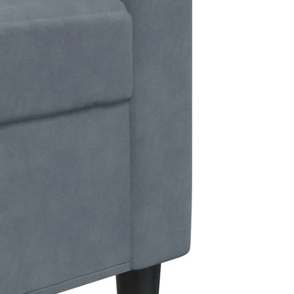 3-seater sofa 180 cm dark grey velvet
