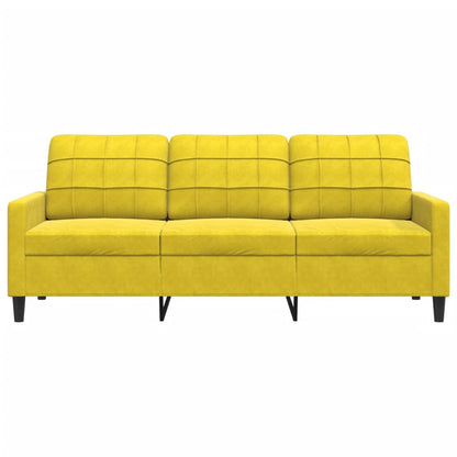 3-seater sofa 180 cm yellow velvet
