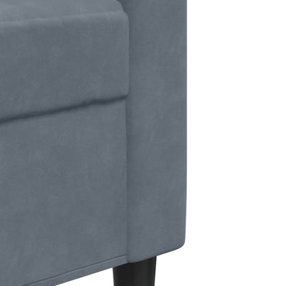 3-seater sofa 210 cm dark grey velvet
