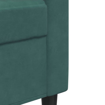 3-seater sofa 210 cm dark green velvet