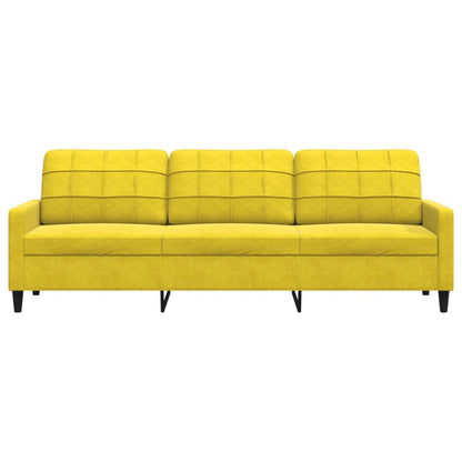 3-seater sofa 210 cm yellow velvet