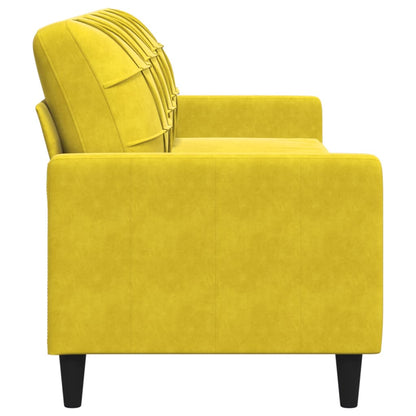 3-seater sofa 210 cm yellow velvet