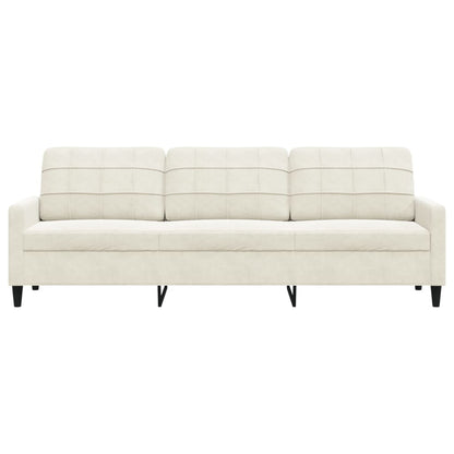 3-seater sofa 210 cm cream velvet