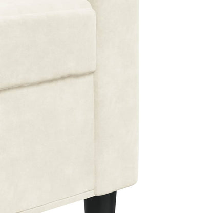 3-seater sofa 210 cm cream velvet