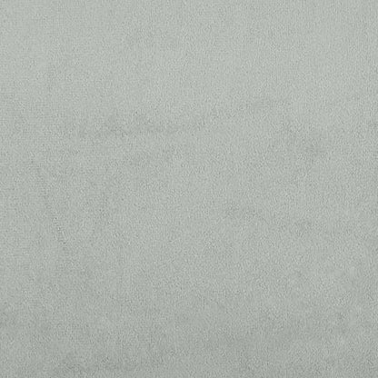 Sofá 2 lugares + almofadas decorativas 140cm veludo cinza-claro