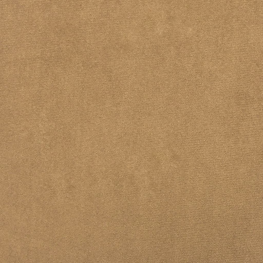 Sofá 3 lugares c/ almofadas decorativas 210 cm veludo castanho