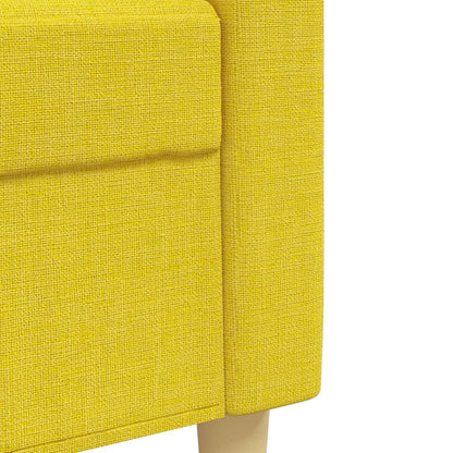 3 pcs conjunto de sofás tecido amarelo-claro
