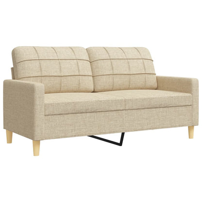 2 pcs conjunto de sofás tecido cor creme