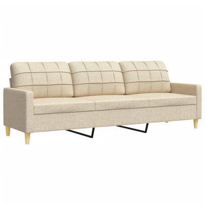 2 pcs conjunto de sofás tecido cor creme