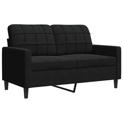 3 pcs sofa set with black velvet cushions