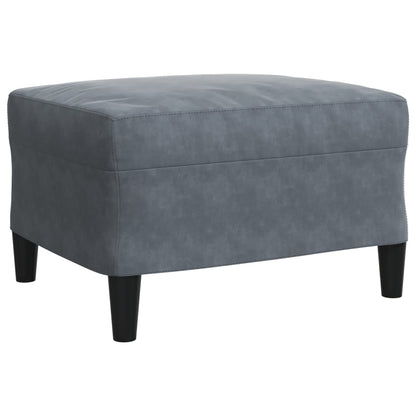 4 pcs conjunto de sofás com almofadões veludo cinzento-escuro