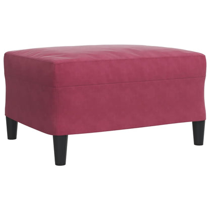 4 pcs conjunto de sofás com almofadões veludo vermelho tinto