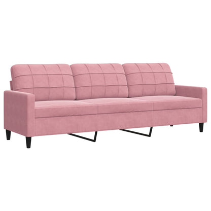 2 pcs sofa set with pink velvet cushions