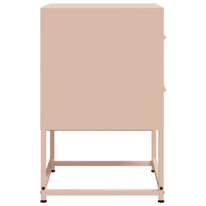 Bedside table 36x39x60.5 cm pink steel