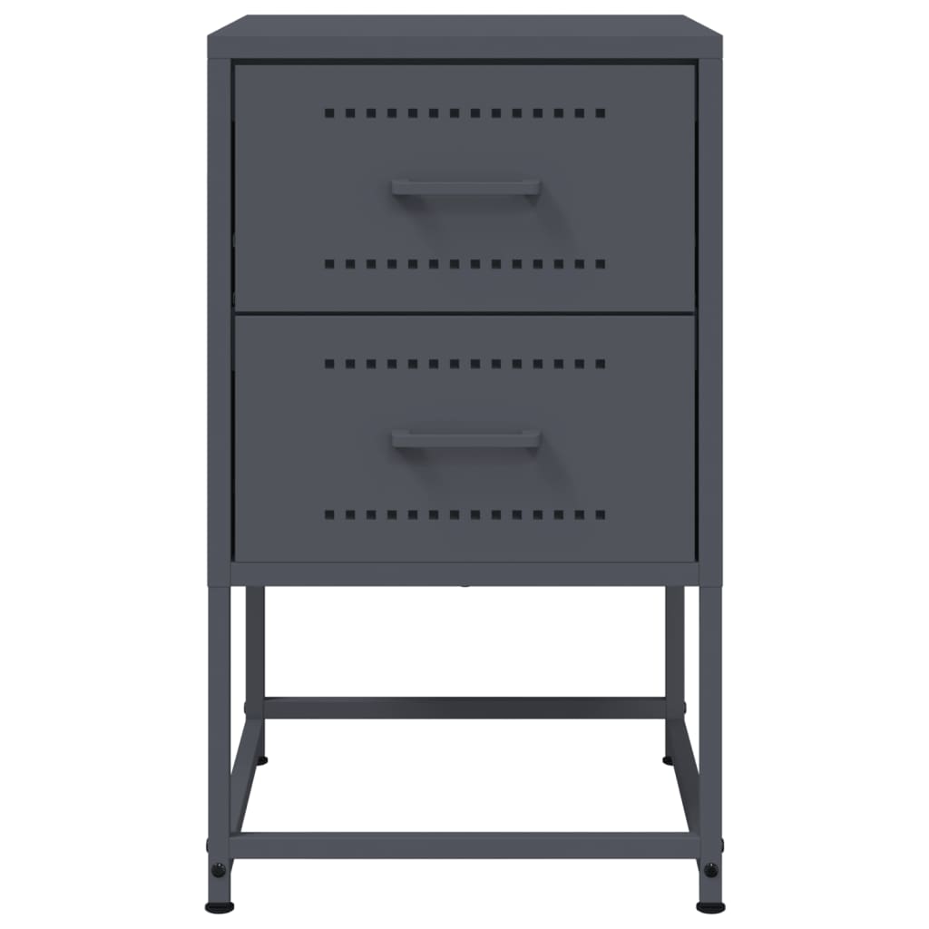 Bedside table 36x39x60.5 cm anthracite steel