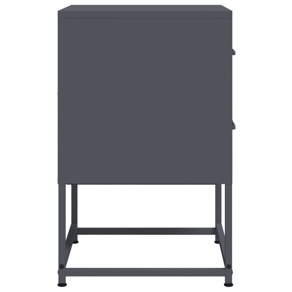 Bedside table 36x39x60.5 cm anthracite steel