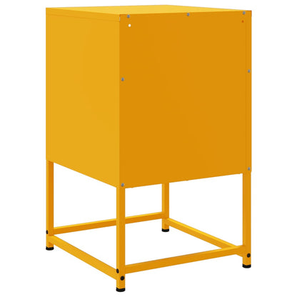 Mesa de cabeceira 36x39x60,5 cm aço amarelo mostarda