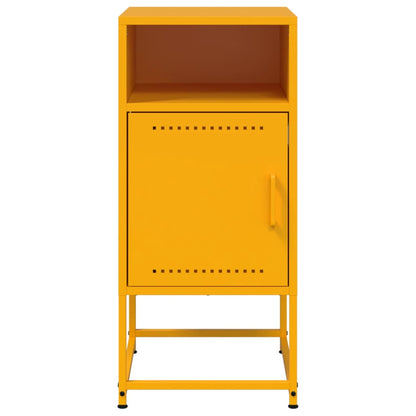 Mesa de cabeceira 36x39x78 cm aço amarelo mostarda