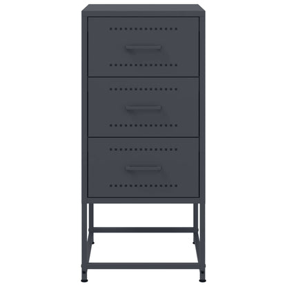 Bedside tables 2 pcs 36x39x78 cm anthracite steel