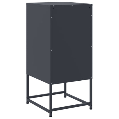 Bedside tables 2 pcs 36x39x78 cm anthracite steel