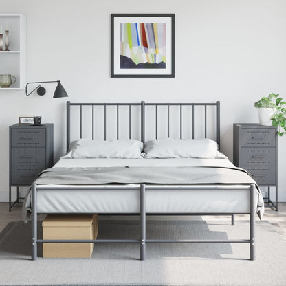 Bedside tables 2 pcs 36x39x78 cm anthracite steel