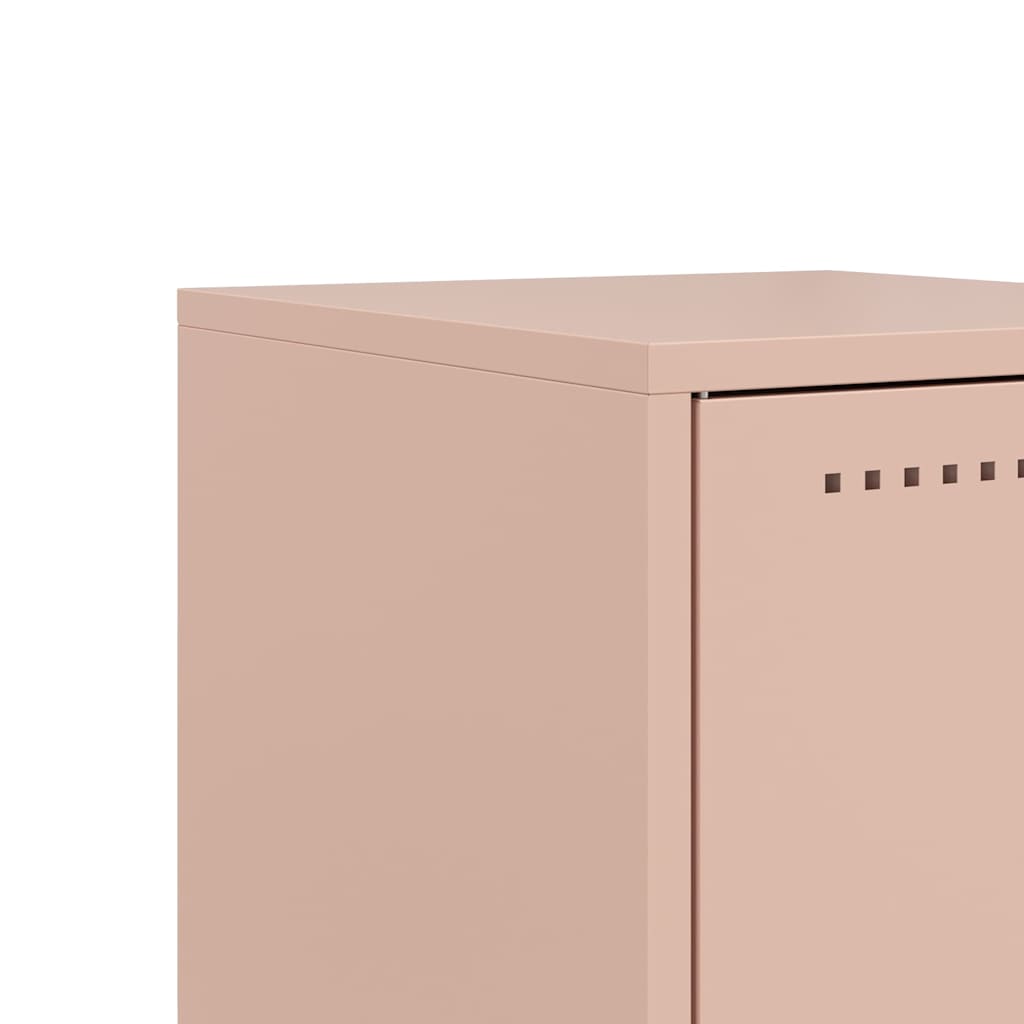 Mesa de cabeceira 36x38,5x43,5 cm aço rosa