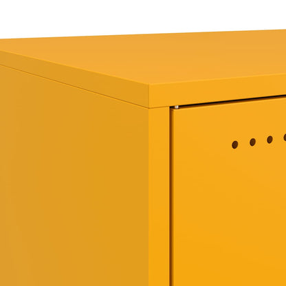 Mesa de cabeceira 36x39x43,5 cm aço amarelo mostarda