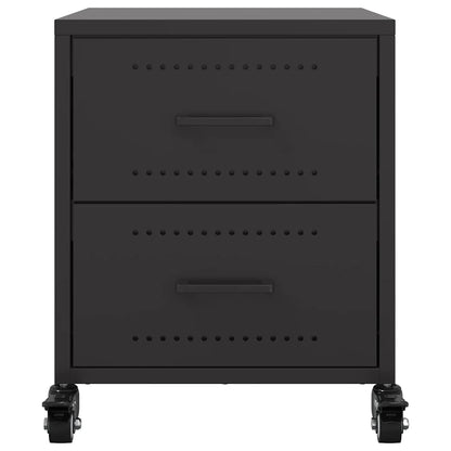 Mesas de cabeceira 2 pcs 36x39x43,5 cm aço preto