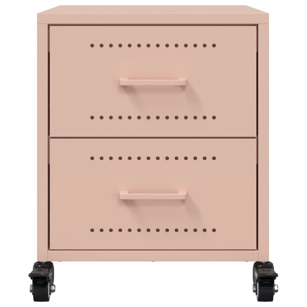 Mesa de cabeceira 36x39x43,5 cm aço rosa