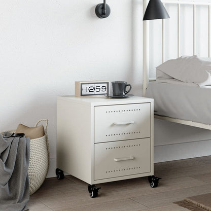 Mesa de cabeceira 36x39x43,5 cm aço branco