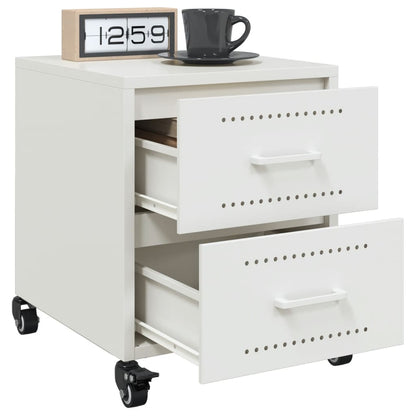 Mesa de cabeceira 36x39x43,5 cm aço branco