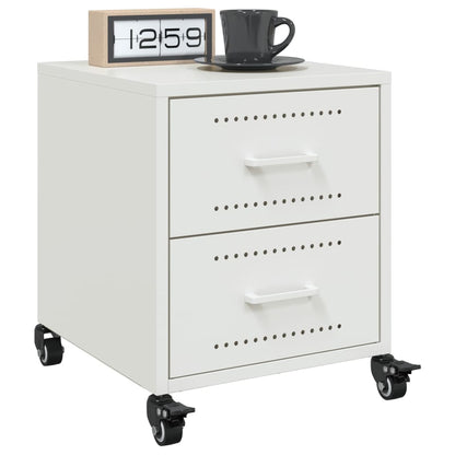 Mesa de cabeceira 36x39x43,5 cm aço branco