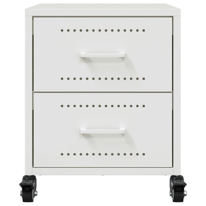 Mesa de cabeceira 36x39x43,5 cm aço branco