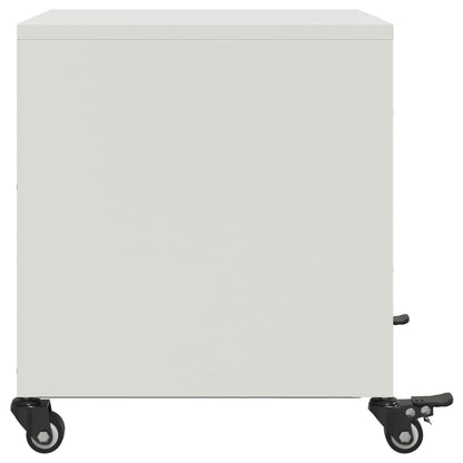 Mesa de cabeceira 36x39x43,5 cm aço branco