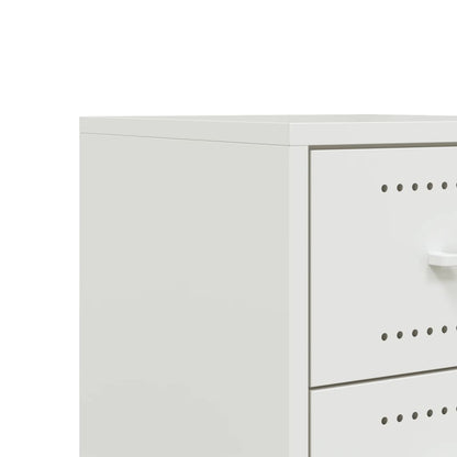 Mesa de cabeceira 36x39x43,5 cm aço branco