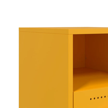 Mesa de cabeceira 36x39x43,5 cm aço amarelo mostarda