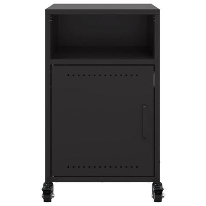 Mesas de cabeceira 2 pcs 36x39x59 cm aço preto