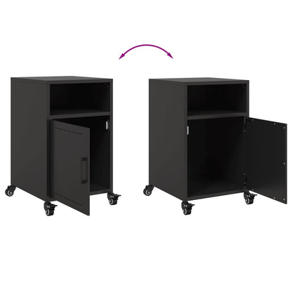 Mesas de cabeceira 2 pcs 36x39x59 cm aço preto